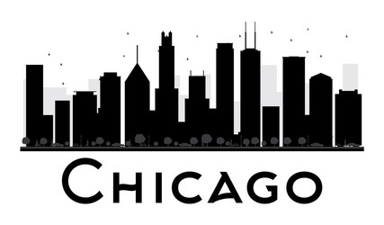 Chicago Skyline Silhouette Vector Image