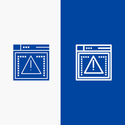 computing coding error line and glyph solid icon vector image