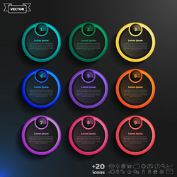 infographic design list with colorful circles vector image