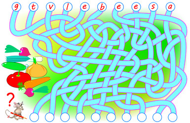 logic puzzle game for study english need to find vector image