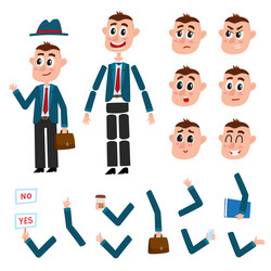 man character creation set with different gestures vector image