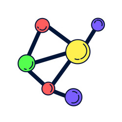 molecule dna design objects science elements vector image
