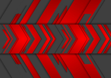 red and black abstract tech arrows background vector