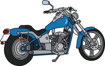 blue heavy chopper Vector Image