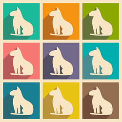 flat with shadow concept and mobile application vector image