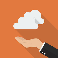 hand with cloud computing concept vector image