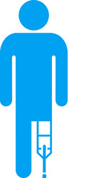 Patient man flat icon vector