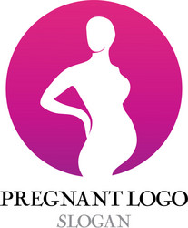 Pregnant logo template icon vector