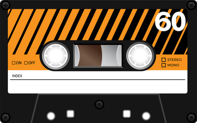 Retro audio cassette Royalty Free Vector Image