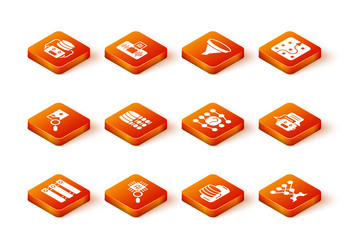 set server data processor cpu photo retouching vector image