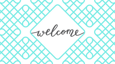 welcome lettering vector