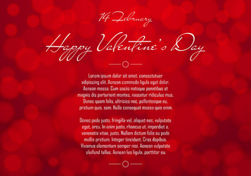 Abstract red blurred valentines day background vector