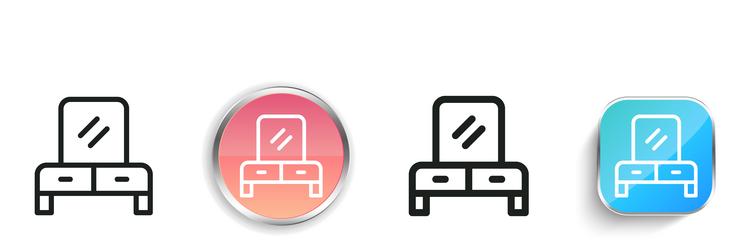 dressing icon thin linear regular and button vector image