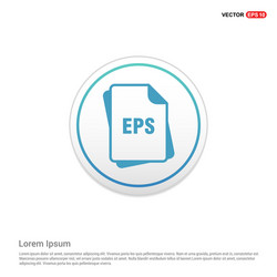 file type icons - white circle button vector image