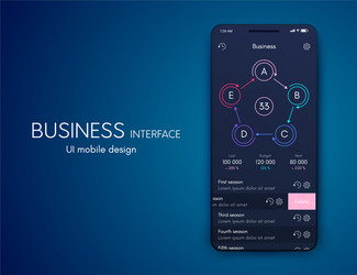 mobile application interface ui design stock vector image