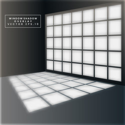 Office window shadow overlay image vector