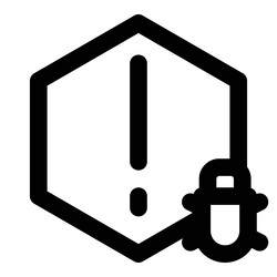 Virus alert indicator in computer vector