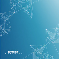 Geometric abstract background with connected line vector