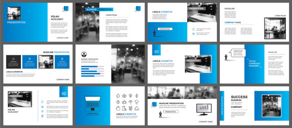 presentation and slide layout template design vector image