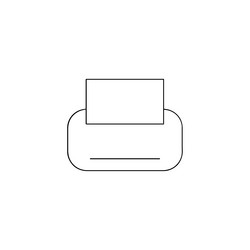 Printer line icon hand drawn icon Royalty Free Vector Image