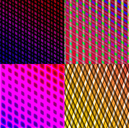 set of dark abstract spectrum background lines vector image
