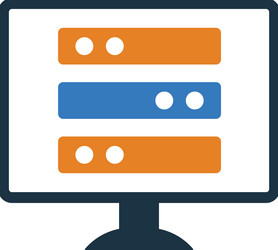 computer database server icon editable logo vector image