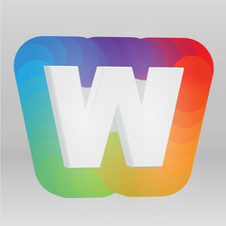 3d character from a fontset with colorful vector image