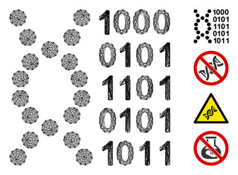 Net dna code mesh vector