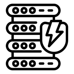 server fast hacking icon outline digital vector image