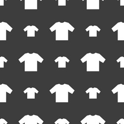 T-shirt icon sign seamless pattern on a gray vector