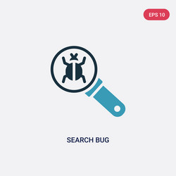 two color search bug icon from technology concept vector