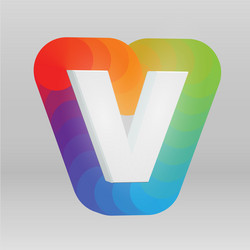 3d character from a fontset with colorful vector image