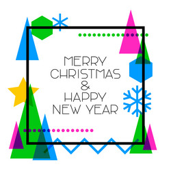 Merry christmas and happy new year greeting card vector