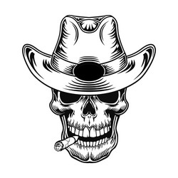 skull cowboy Vector Image