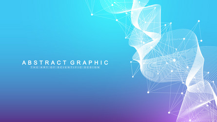 Geometric abstract background with connected lines vector