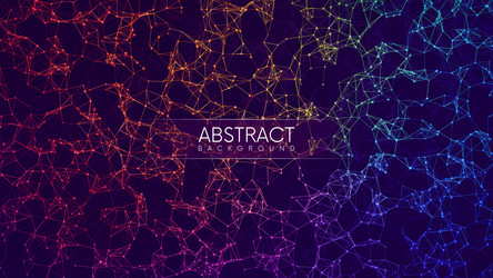 geometric plexus structure with neon lines vector image