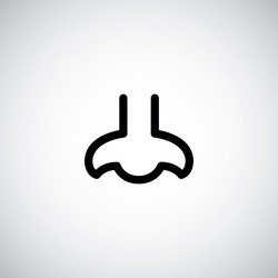 Nose symbol icon vector