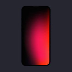 smartphone with red gradient screen front view vector image