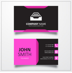 drawer icon business card template vector