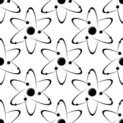 pattern of orbiting particles around a nucleus vector image