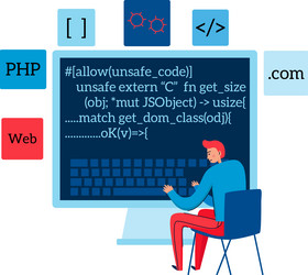 professional coding programmer composition vector image