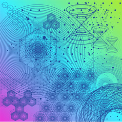 Science and mathematics abstract background Vector Image