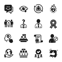 Set people icons such as select user smile vector