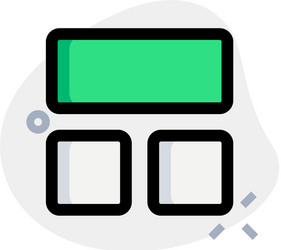 three section blocks in a frame template layout vector image