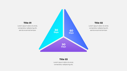 30-60-90 Day Milestone Infographic Vector Image