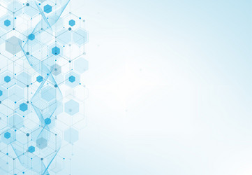 abstract hexagonal molecular structures vector image