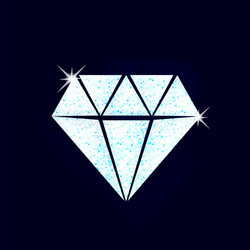 Gold diamond isolated Royalty Free Vector Image