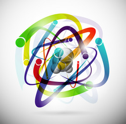 Atomic Structure Background vector image