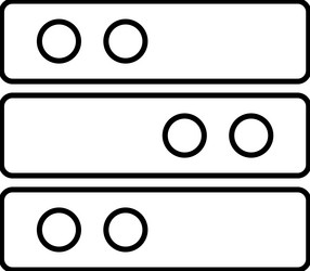 Center data hosting server line icon outline vector