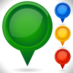 blank map marker pin set location destination vector image